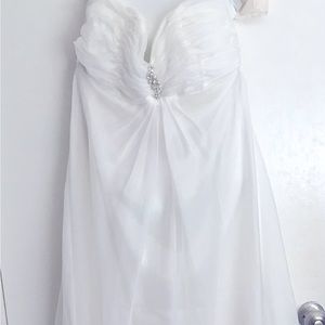 Organza wedding dress, strapless
